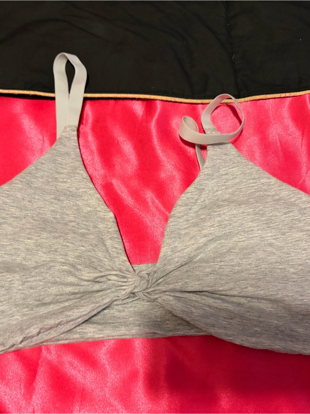 Gray twist sports bra gymshark